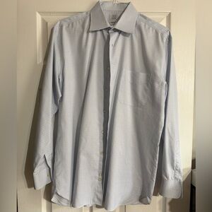 Ike Behar Light Blue Patterned Dress Shirt